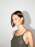 Faded strappy knit top