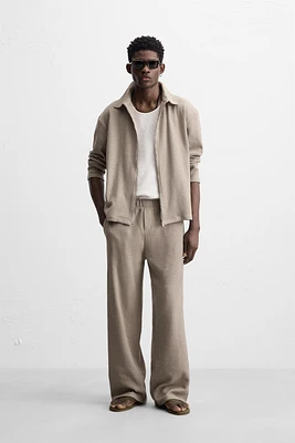 TEXTURED RELAXED FIT PANTS