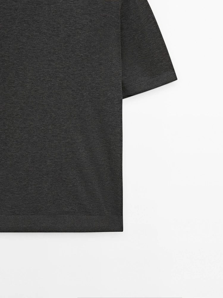 T-shirt en maille de coton mélangé
