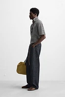 STRIPED KNIT POLO SHIRT