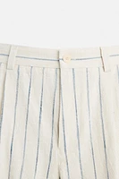 TEXTURED STRIPED SHORTS