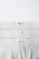 AGES -6/ THREE-PACK OF RIBBED BOXERS WITH LABEL