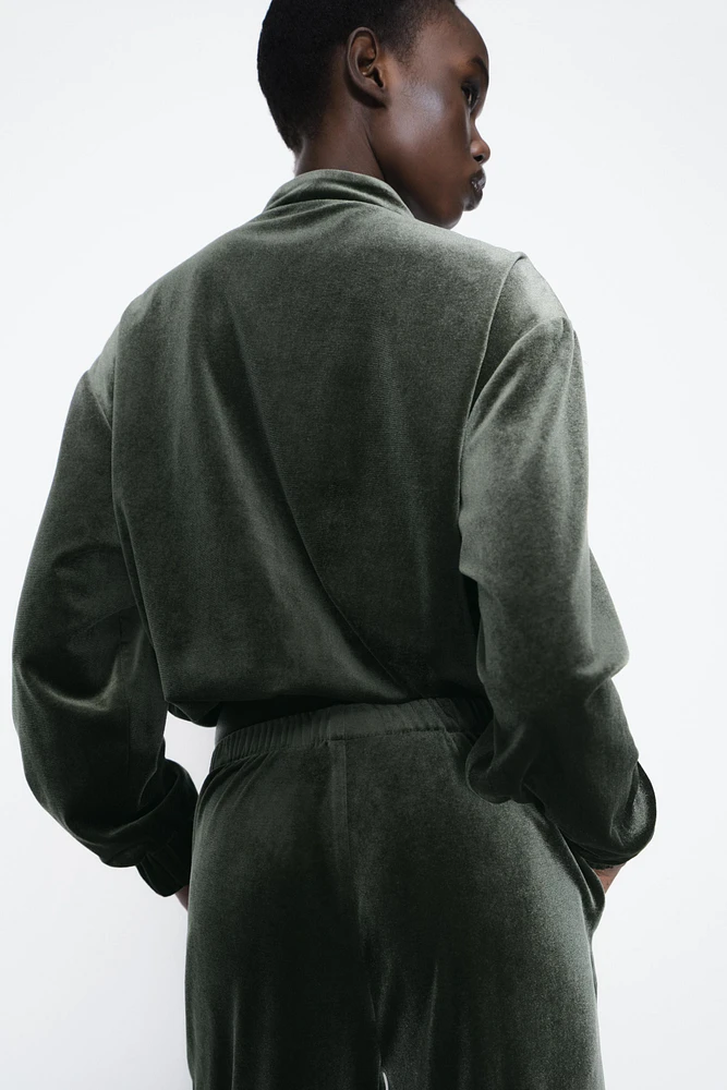 BLOUSON BOMBER EN VELOURS