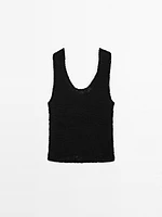 Top tressé en cuir et daim - Limited Edition
