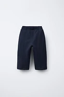 PANTALON DROIT EN MOLLETON À INSCRIPTION