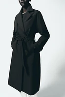 WATER REPELLENT BELTED TRENCH COAT