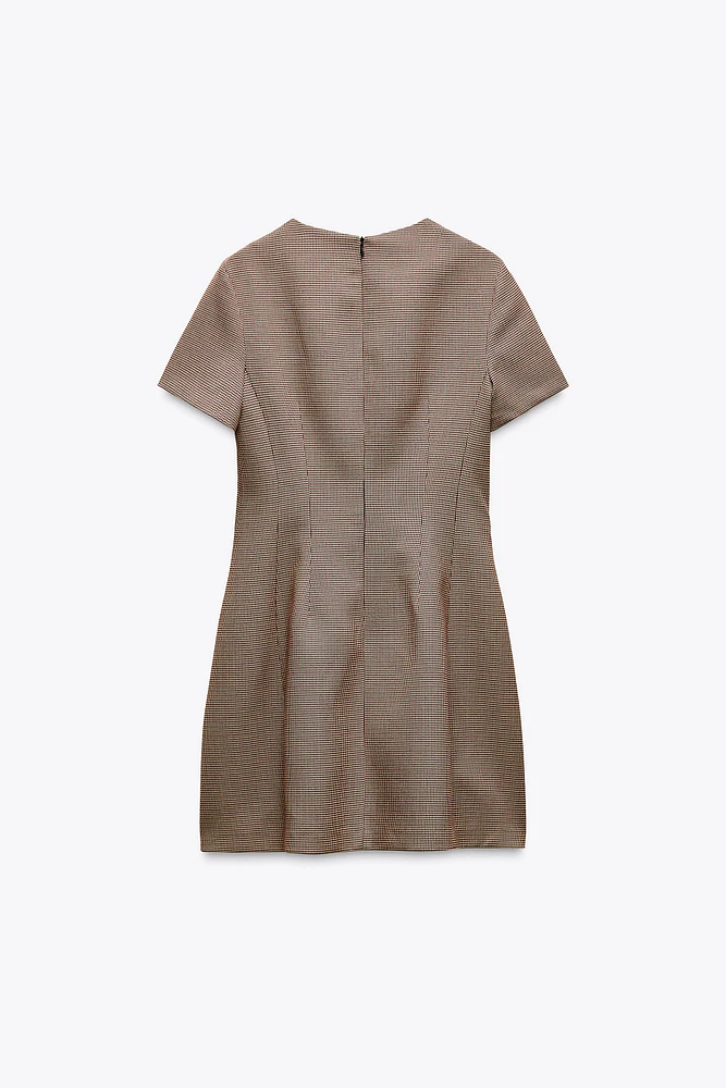 PLEATED PLAID DRESS ZW COLLECTION