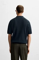 POLO MAILLE STRUCTURE VERTICALE