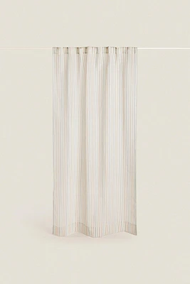 LOW OPACITY MULTICOLORED STRIPED CURTAIN