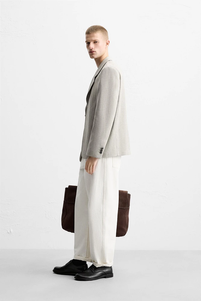VESTE DE COSTUME STRUCTURÉE AVEC LIN