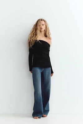 SOFT DRAPED OFF-THE-SHOULDER TOP