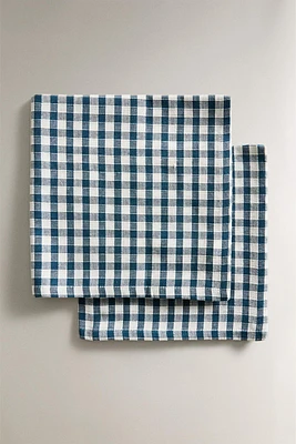 SERVIETTES DE TABLE COTON VICHY (LOT 2)