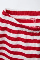ENSEMBLE T-SHIRT ET BERMUDA GAUFRÉ RAYURES