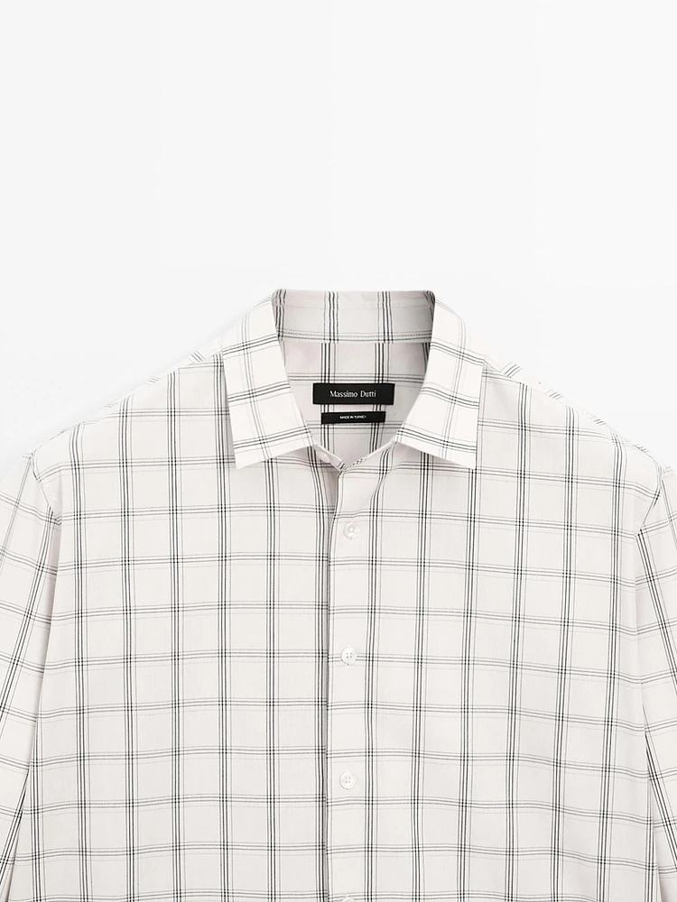 Regular fit check 100% cotton shirt