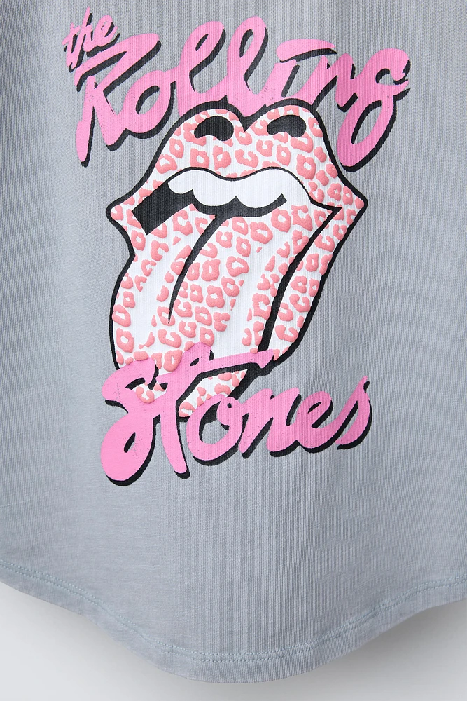 HEAVY WASHED EFFECT ROLLING STONES © T-SHIRT