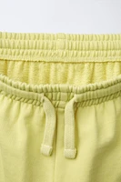 PLUSH SHORTS WITH TEXT