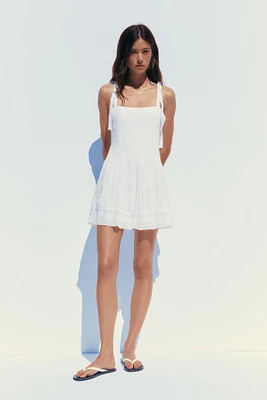 SHORT POPLIN DRESS