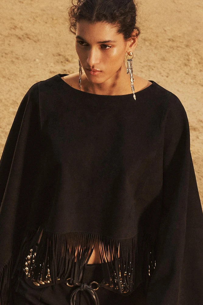 LIMITED EDITION SUEDE FRINGE CAPE