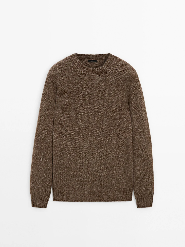 Merino wool blend knit sweater