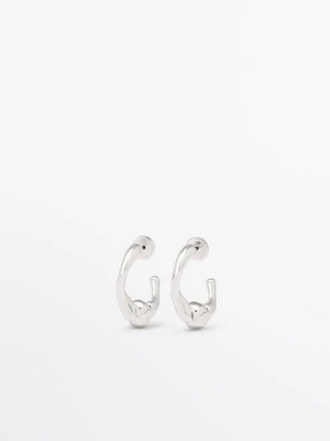 Ball hoop earrings