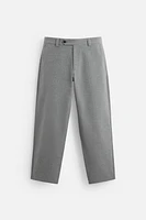 TEXTURED STRAIGHT FIT PANTS