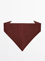 Bandana en cuir finition daim