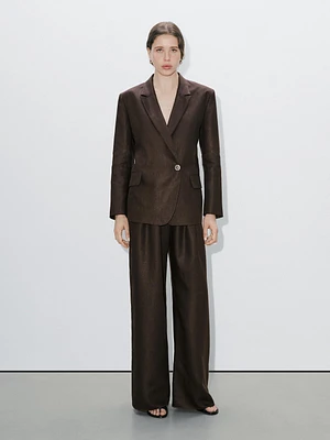 Blazer croisé 100 % lin