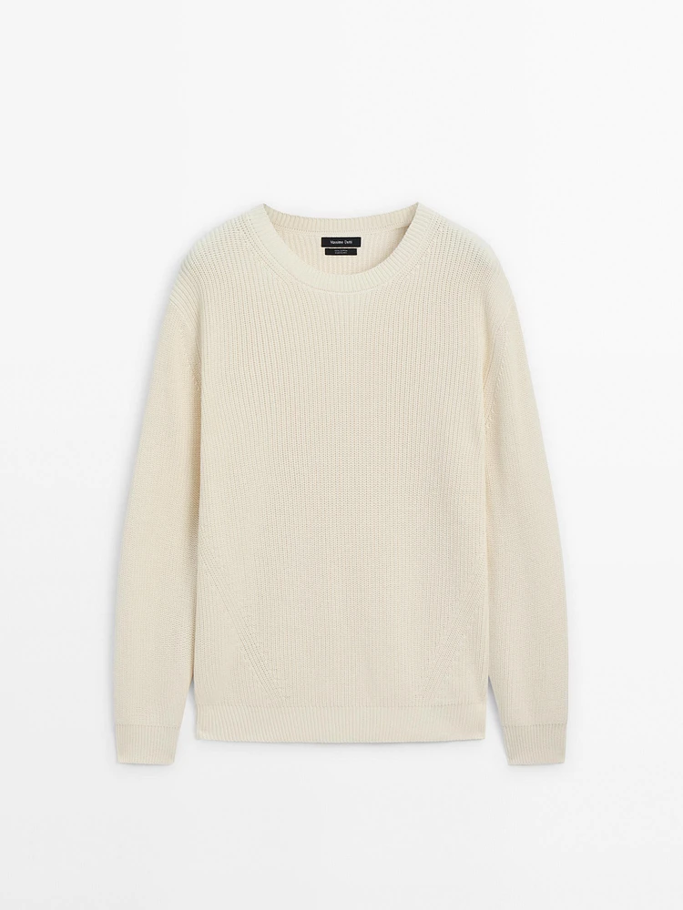 100% cotton knit sweater