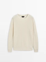 100% cotton knit sweater