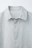 STRIPED LINEN BLEND SHIRT