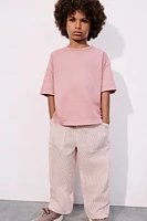 PANTALON BAGGY AVEC COTON ET LIN