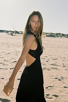 OPENWORK EMBROIDERED DRESS