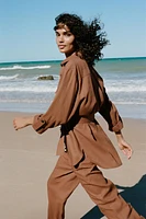 LINEN SAFARI SHIRT