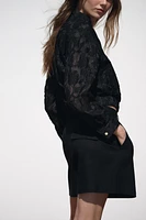 ORGANZA BOMBER JACKET