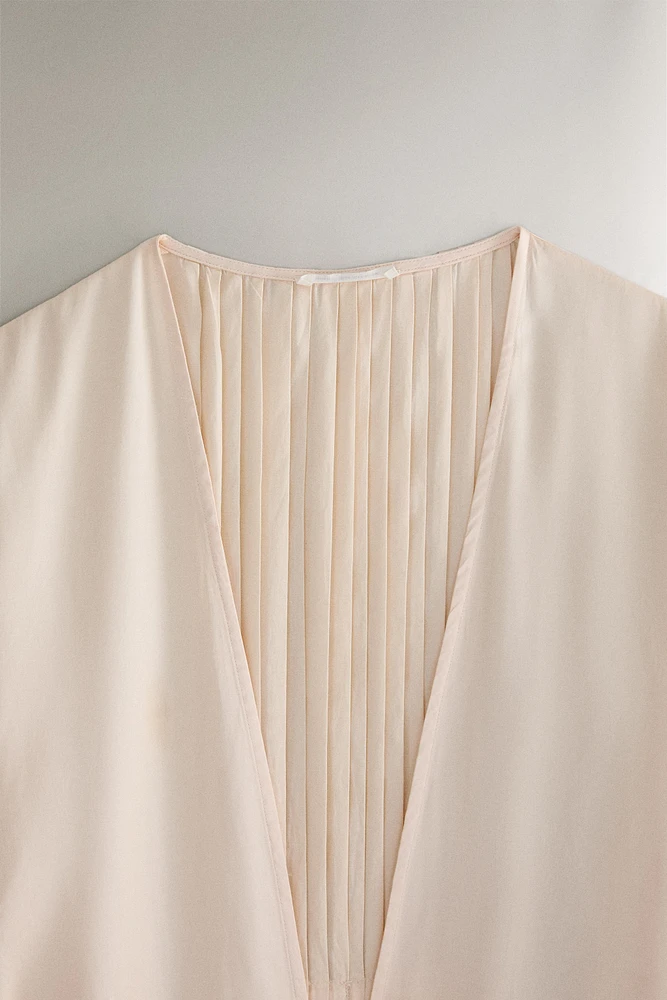 ROBE DE CHAMBRE SATIN PLISSÉ