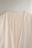 PLEATED SATEEN ROBE