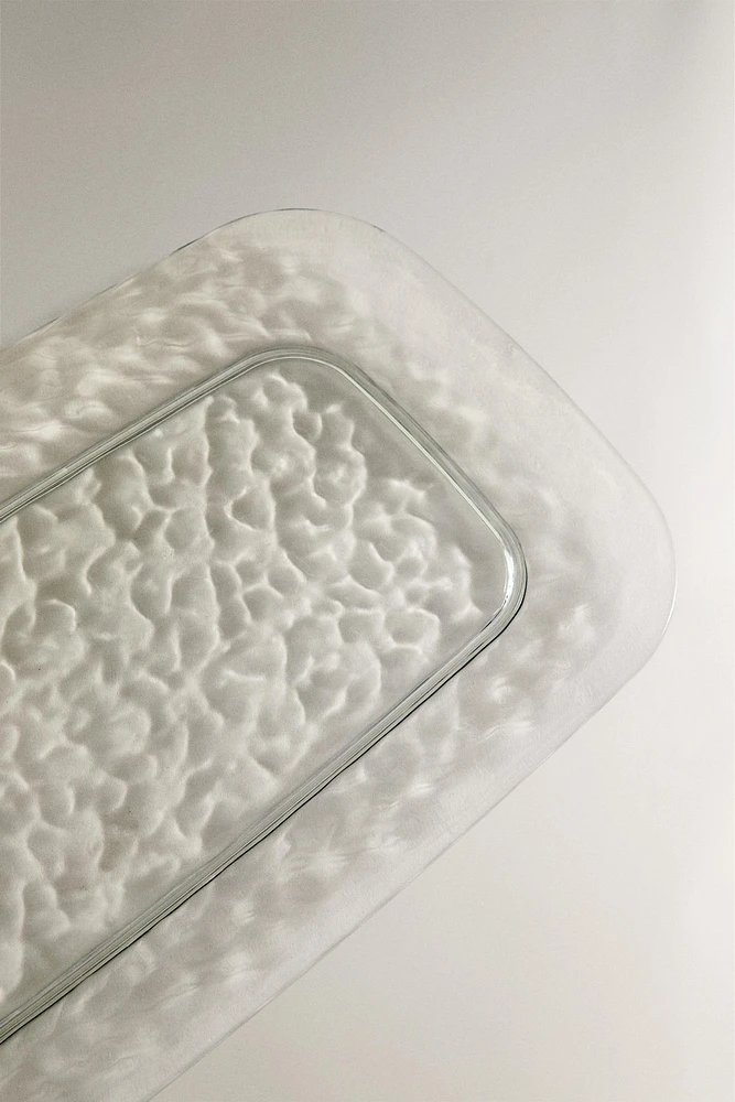 PLATEAU ACRYLIQUE BORD TEXTURÉ