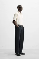 POLO À TEXTURE AVEC ZIP