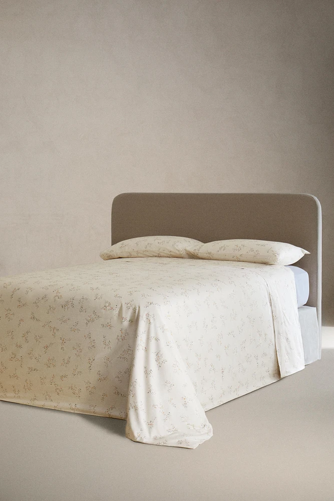 FLORAL PRINT FLAT SHEET