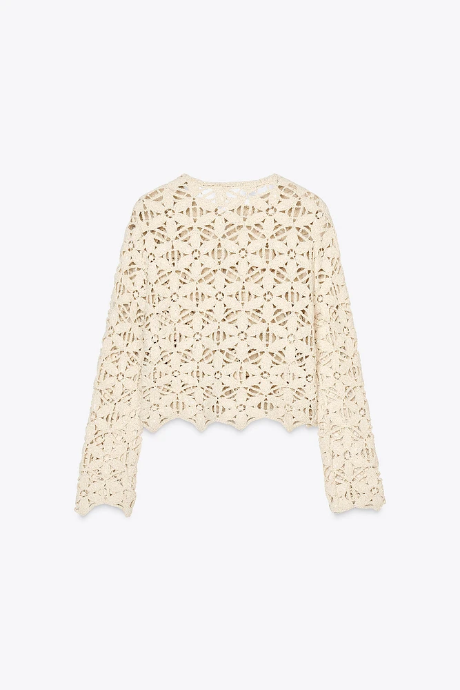 SEQUIN MACRAMÉ JACKET