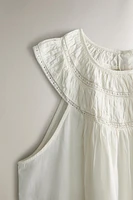 CHEMISE DE NUIT FRONCÉE ET DENTELLE