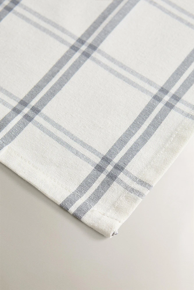 CHECK COTTON NAPKINS (SET OF 2