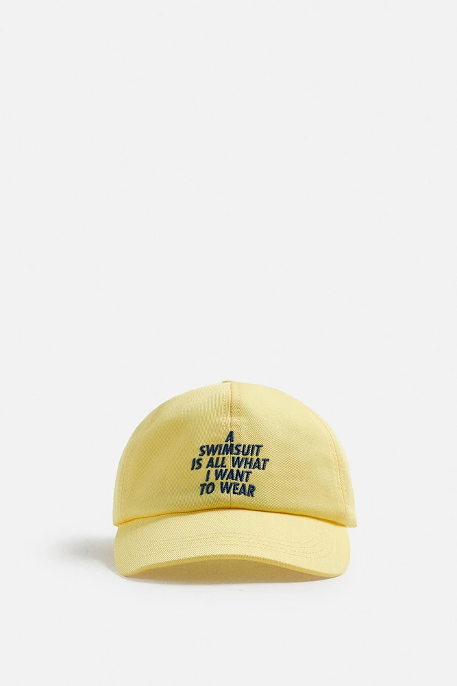 CASQUETTE TEXTE BROD