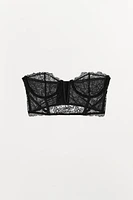 CORSET À ARMATURES EN DENTELLE