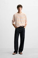 T-SHIRT JACQUARD RAYURES