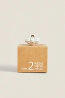 SET OF CERAMIC FLOWER KNOBS (SET 2