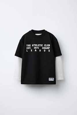 T-SHIRT STYLE UNIVERSITAIRE FLOQUÉ