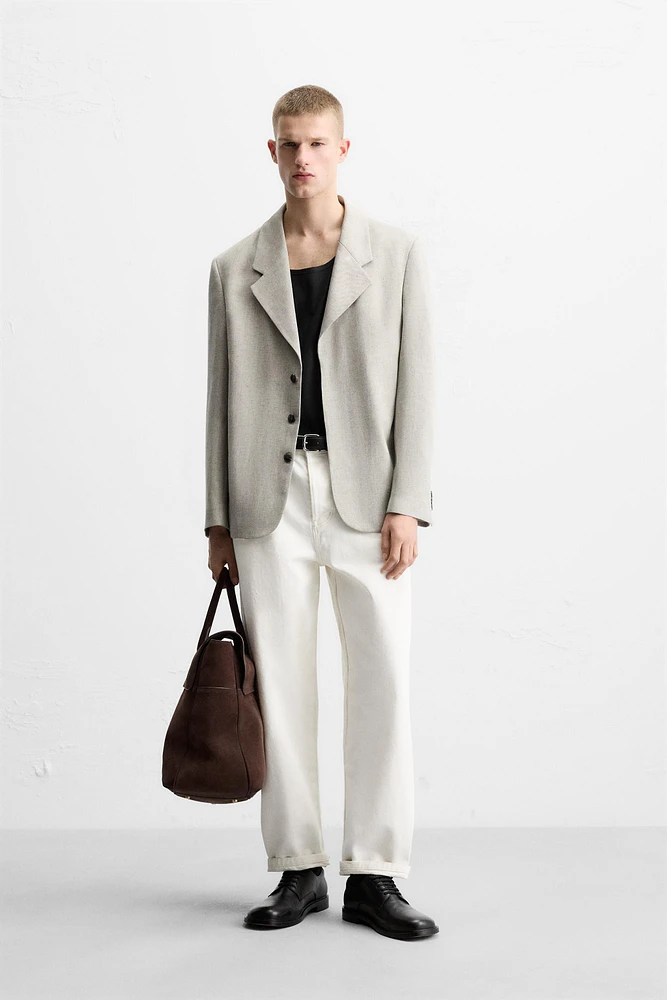 VESTE DE COSTUME STRUCTURÉE AVEC LIN