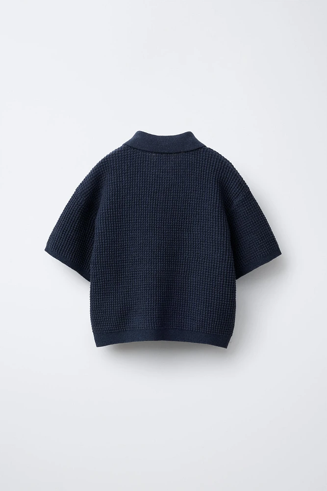 POLO EN MAILLE WAFFLE