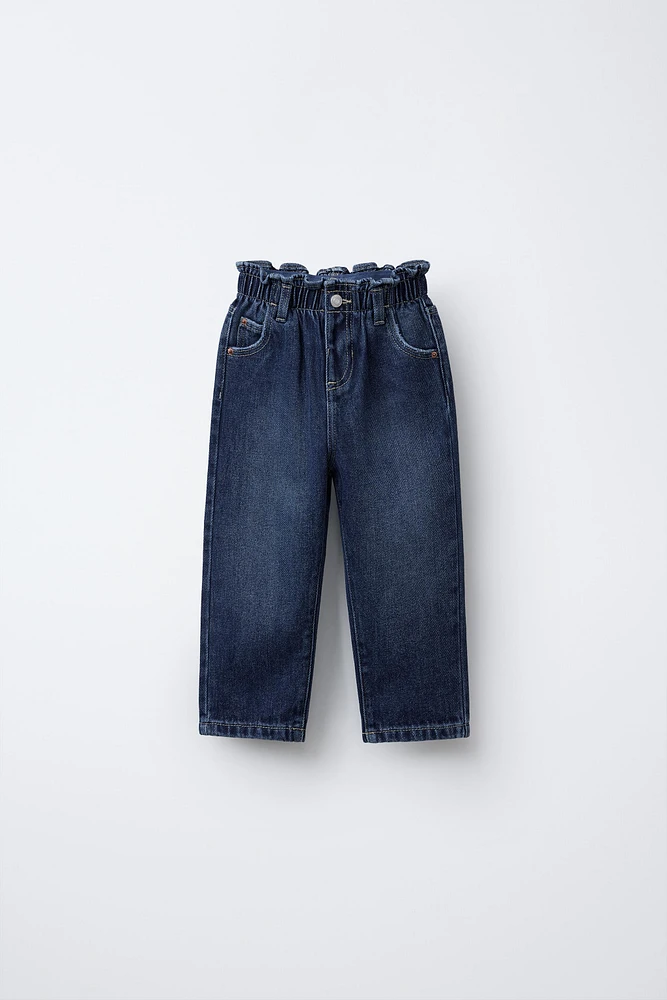 HEART POCKET PAPERBAG JEANS
